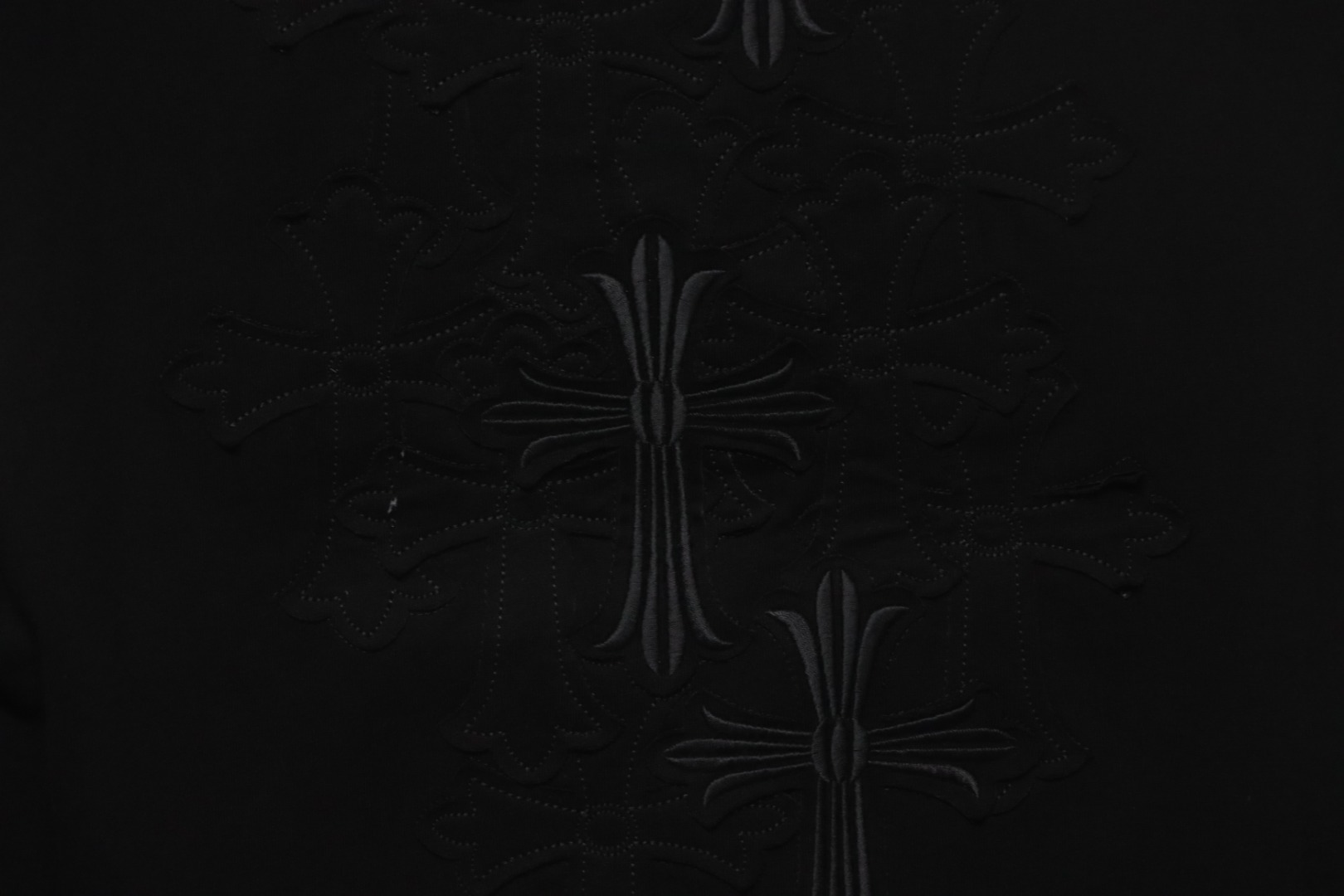 Chrome Hearts Back Overlap Cross Patch Embroidered T-Shirt Black