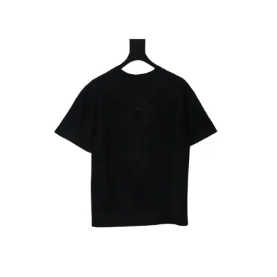 Chrome Hearts Back Overlap Cross Patch Embroidered T-Shirt Black 02