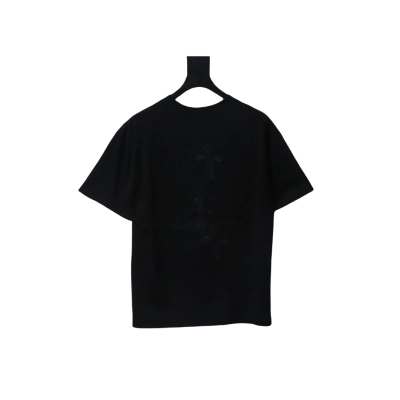 Chrome Hearts Back Overlap Cross Patch Embroidered T-Shirt Black 02