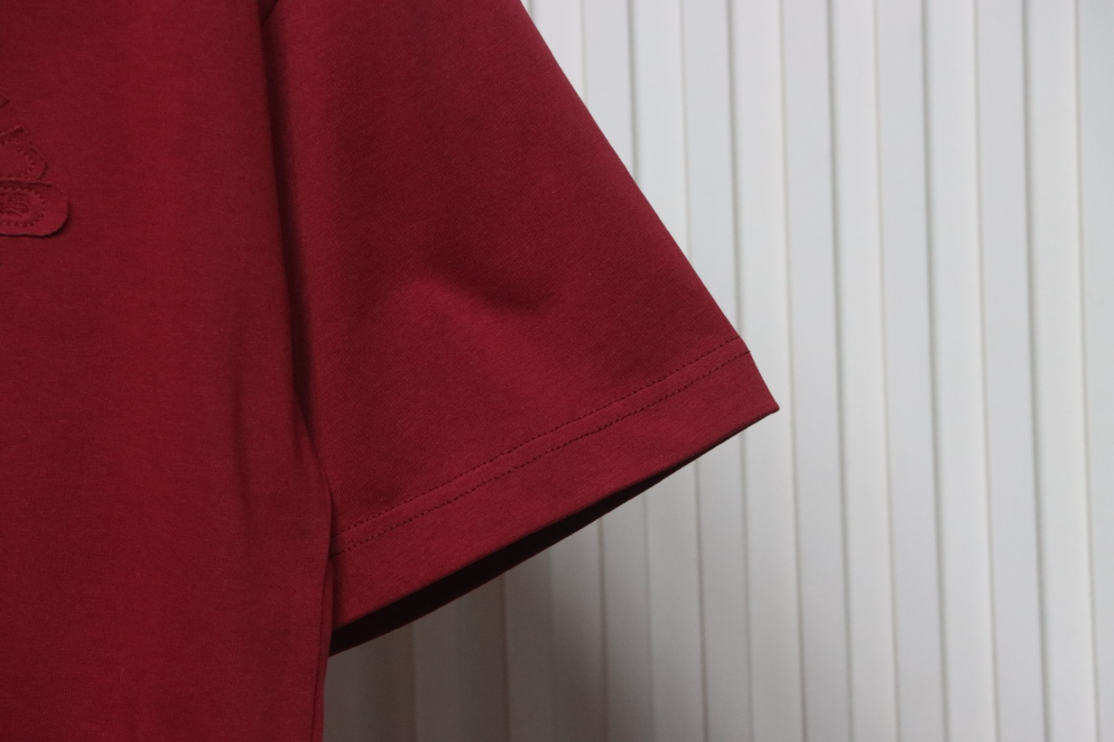 Chrome Hearts Back Overlap Cross Patch Embroidered T-Shirt Deep Crimson