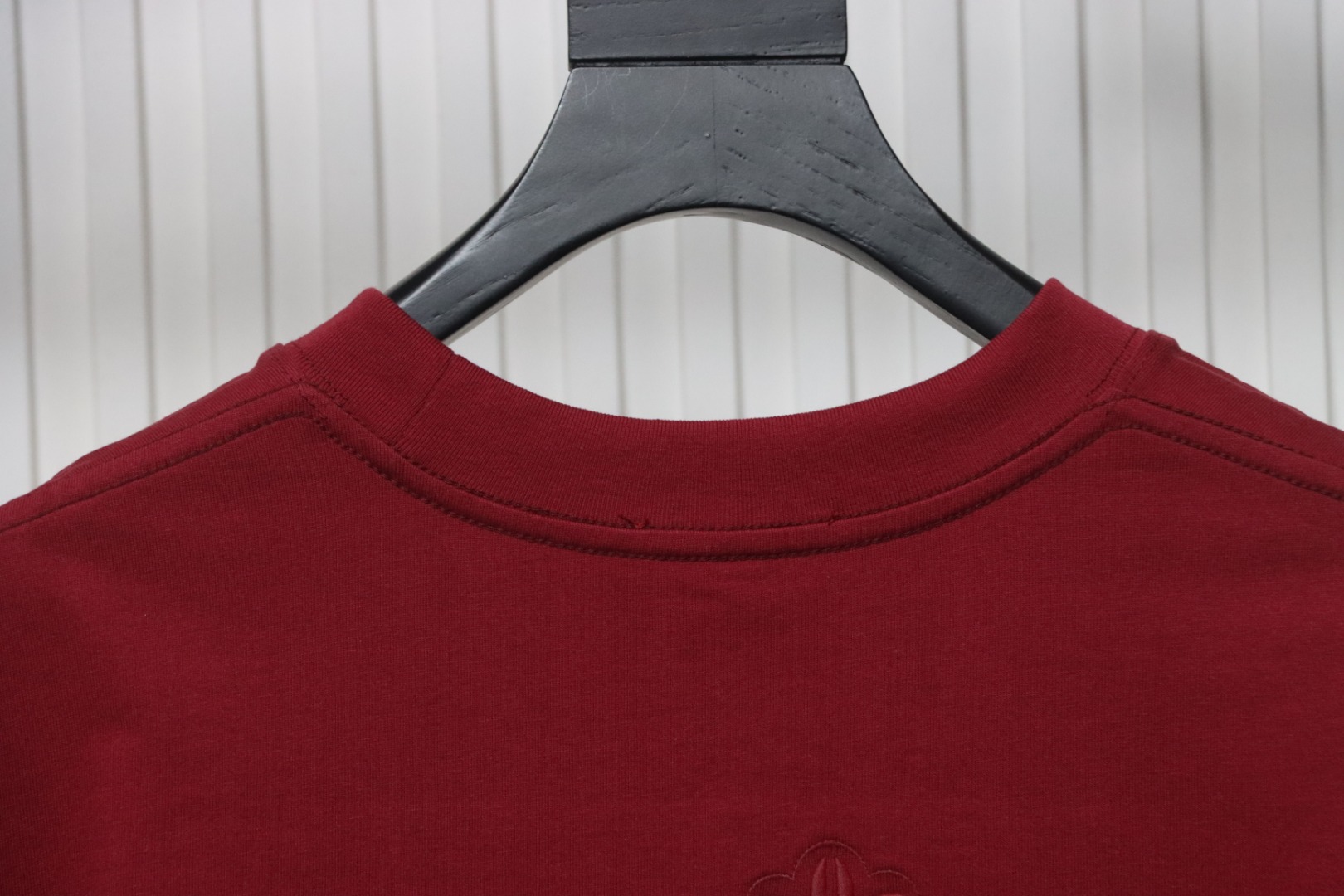 Chrome Hearts Back Overlap Cross Patch Embroidered T-Shirt Deep Crimson