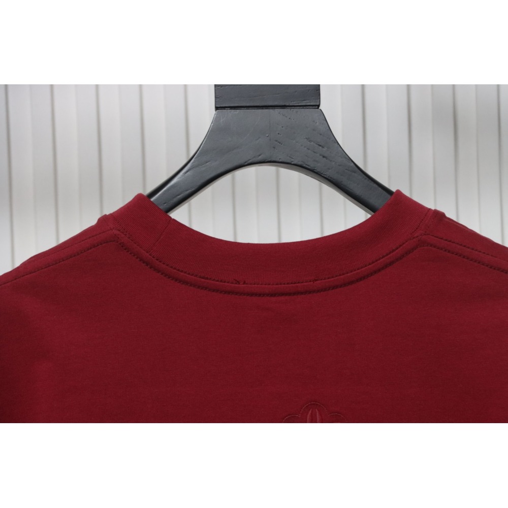 Chrome Hearts Back Overlap Cross Patch Embroidered T-Shirt Deep Crimson