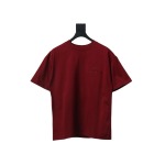 Chrome Hearts Back Overlap Cross Patch Embroidered T-Shirt Deep Crimson
