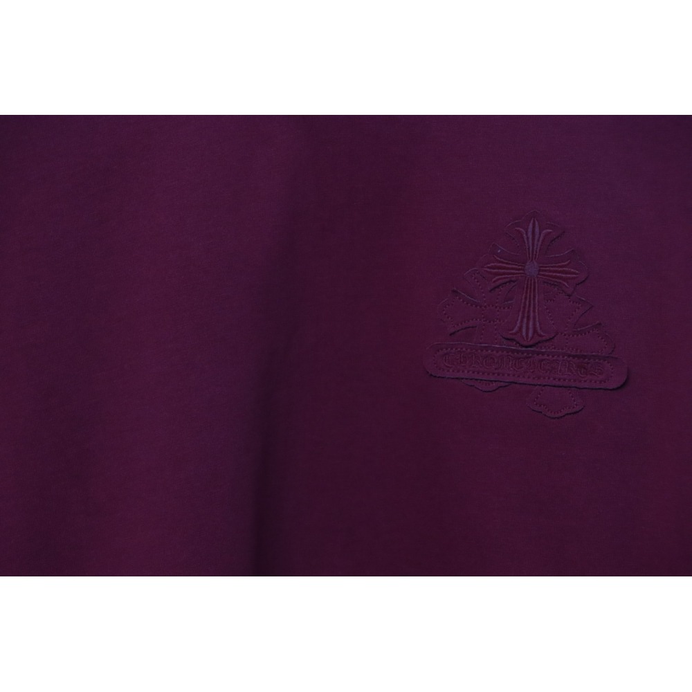 Chrome Hearts Back Overlap Cross Patch Embroidered T-Shirt Deep Crimson
