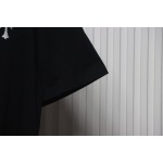 Chrome Hearts Glitter Pink Logo Print T-shirt Black