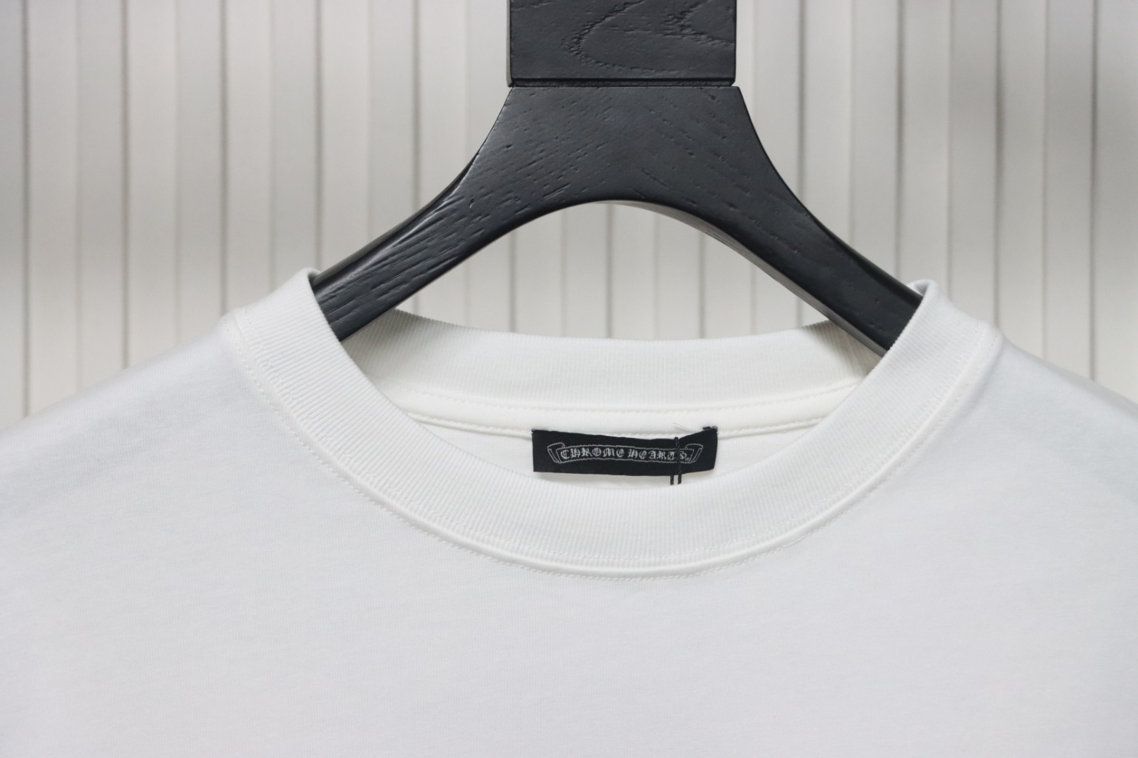 Chrome Hearts Glitter Pink Logo Print T-shirt White