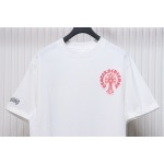 Chrome Hearts Red Horseshoe Logo T-Shirt