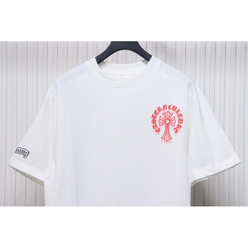 Chrome Hearts Red Horseshoe Logo T-Shirt