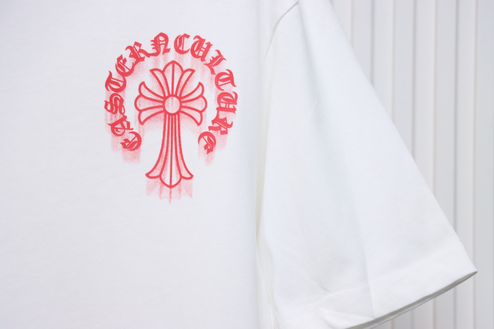 Chrome Hearts Red Horseshoe Logo T-Shirt
