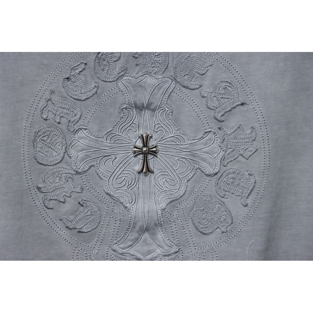 Chrome Hearts Washed Back Print T-Shirt Grey
