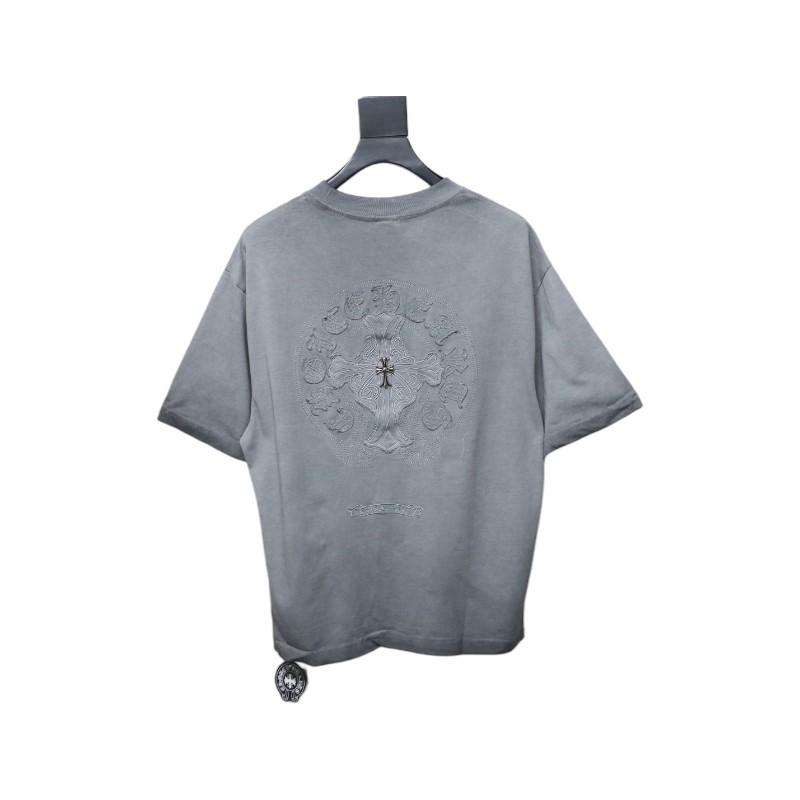 Chrome Hearts Washed Back Print T-Shirt Grey