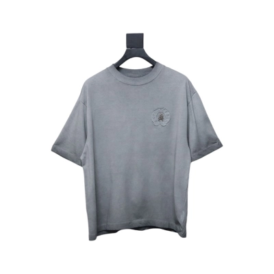Coco Shoes Chrome Hearts Washed Back Print T-Shirt Grey 02