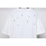 Chrome Hearts White Cross Sequin T-Shirt