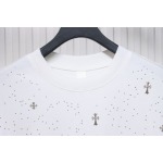 Chrome Hearts White Cross Sequin T-Shirt