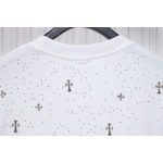 Chrome Hearts White Cross Sequin T-Shirt