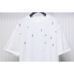 Chrome Hearts White Cross Sequin T-Shirt