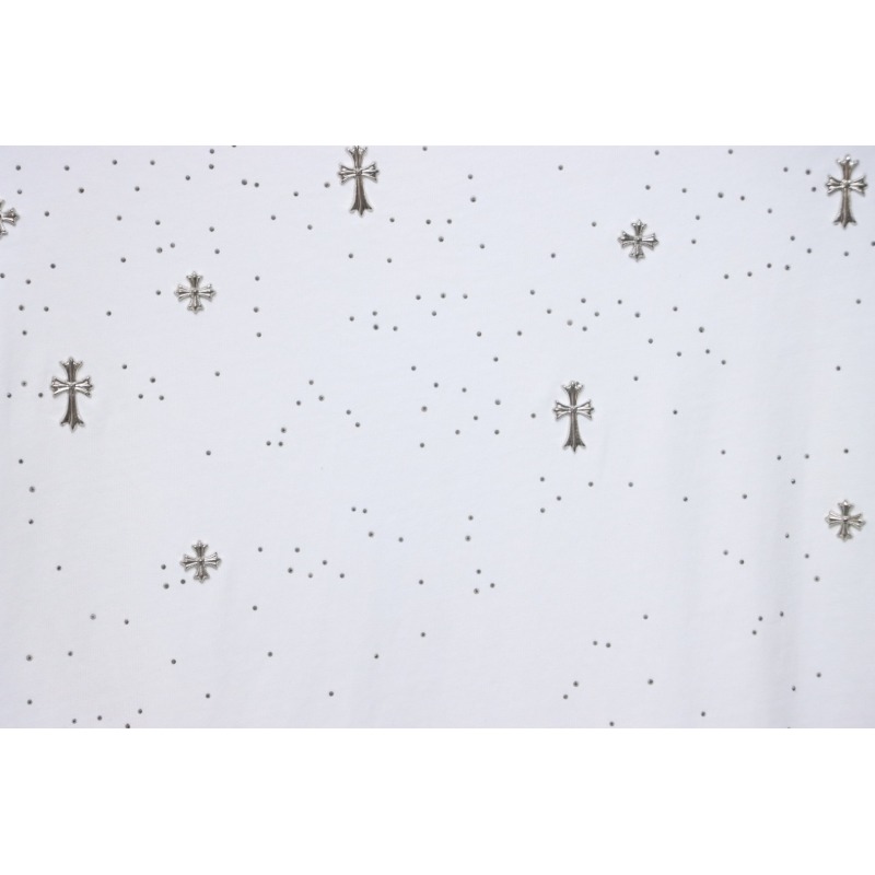 Chrome Hearts White Cross Sequin T-Shirt
