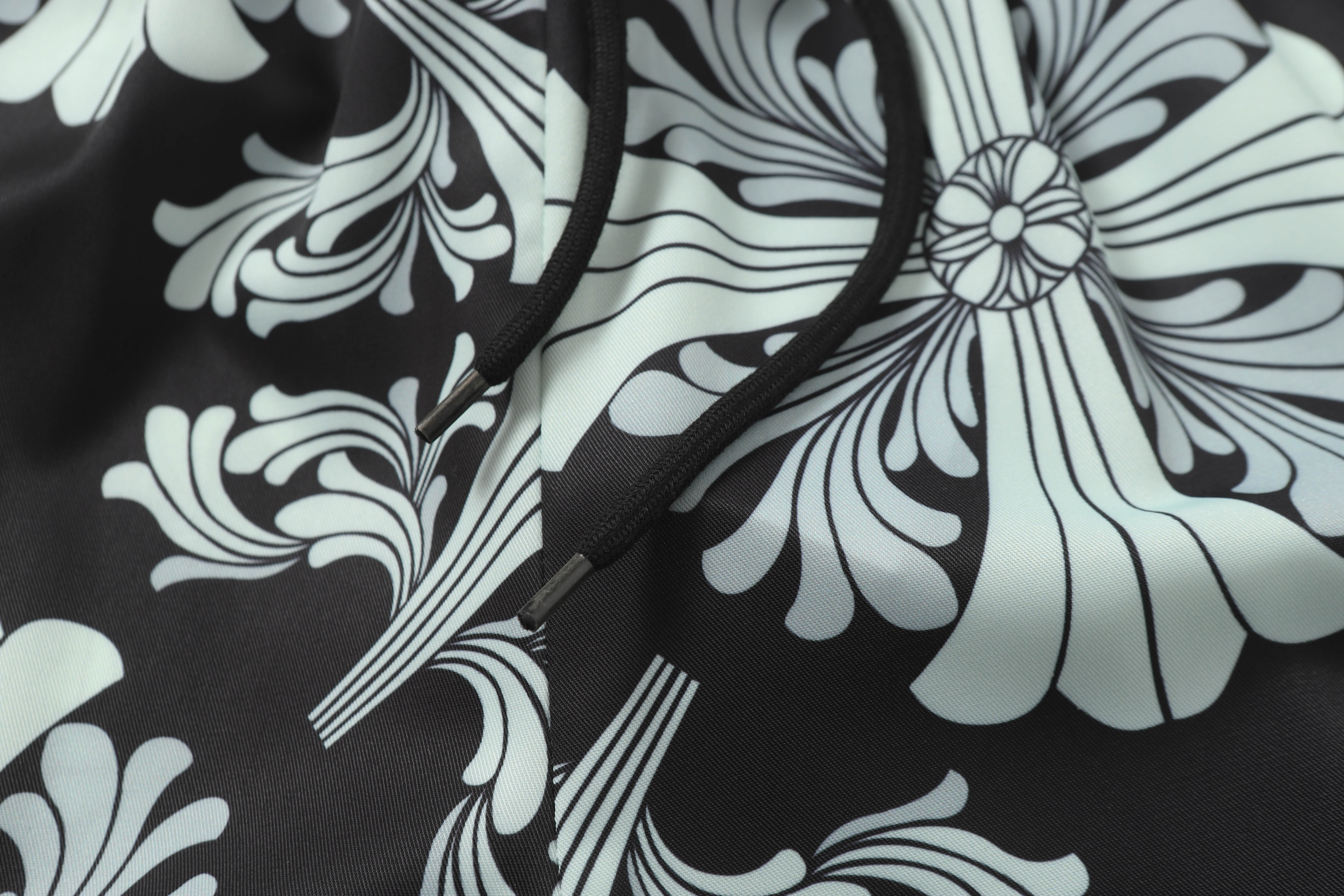 Chrome Hearts Cross Silk Shirt & Shorts Set Black