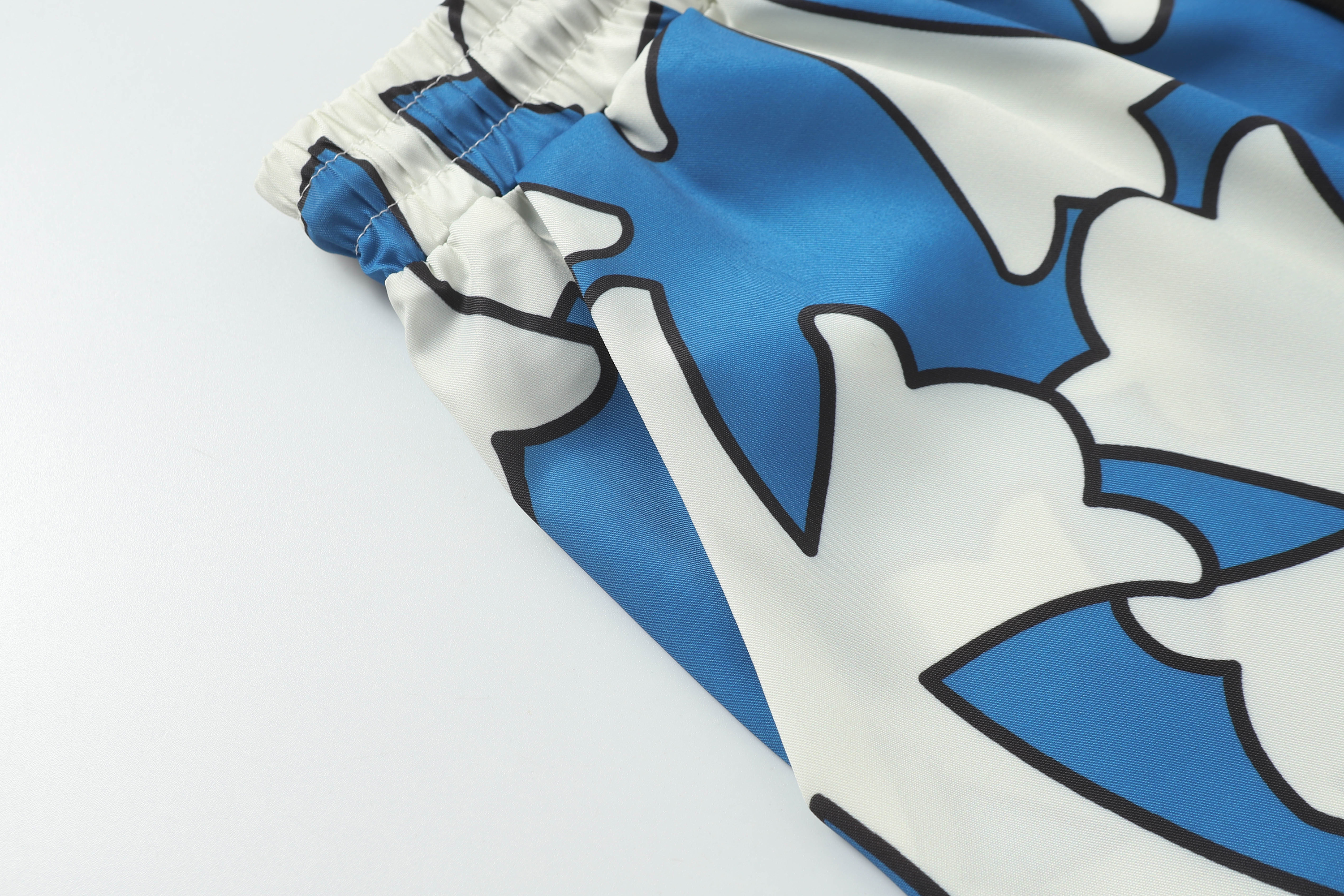 Chrome Hearts Cross Silk Shirt & Shorts Set Blue