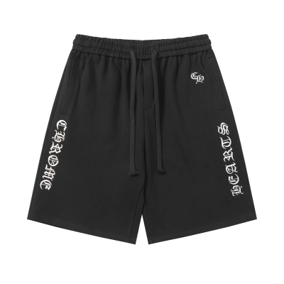 Chrome Hearts Embroidered SweatShorts #2287 Black 01