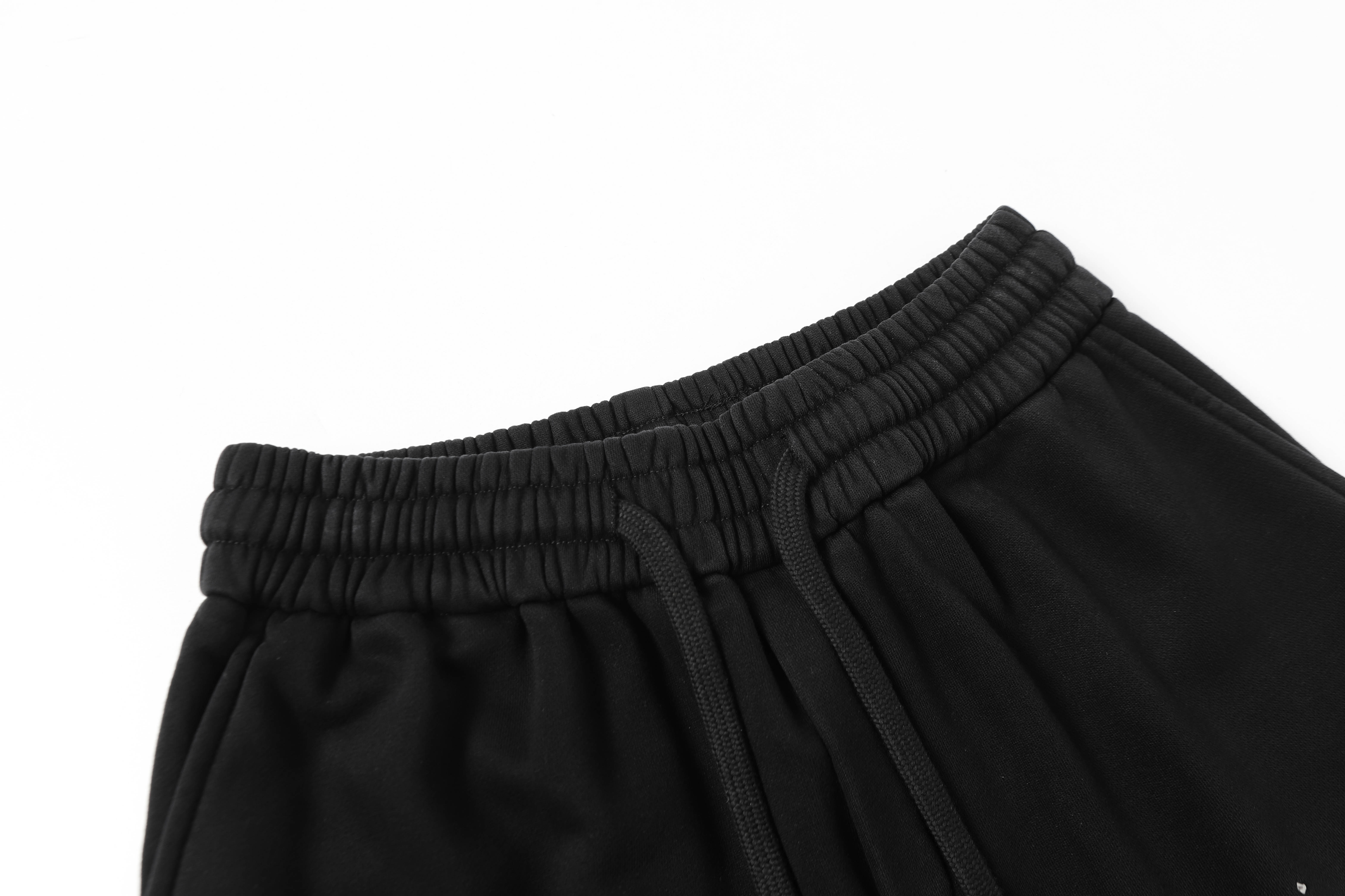 Chrome Hearts Rhinestone Drawstring Casual Versatile Shorts #2280 Black