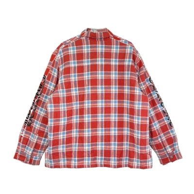 Chrome Hearts Printed Sleeve Lined Plaid Polo 02
