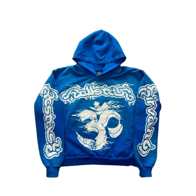 Coco Shoes Hellstar Studios Hooded Sweatshirt Blue 01