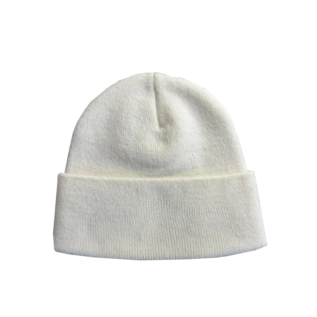 Chrome Hearts Cream White Horseshoe Beanie