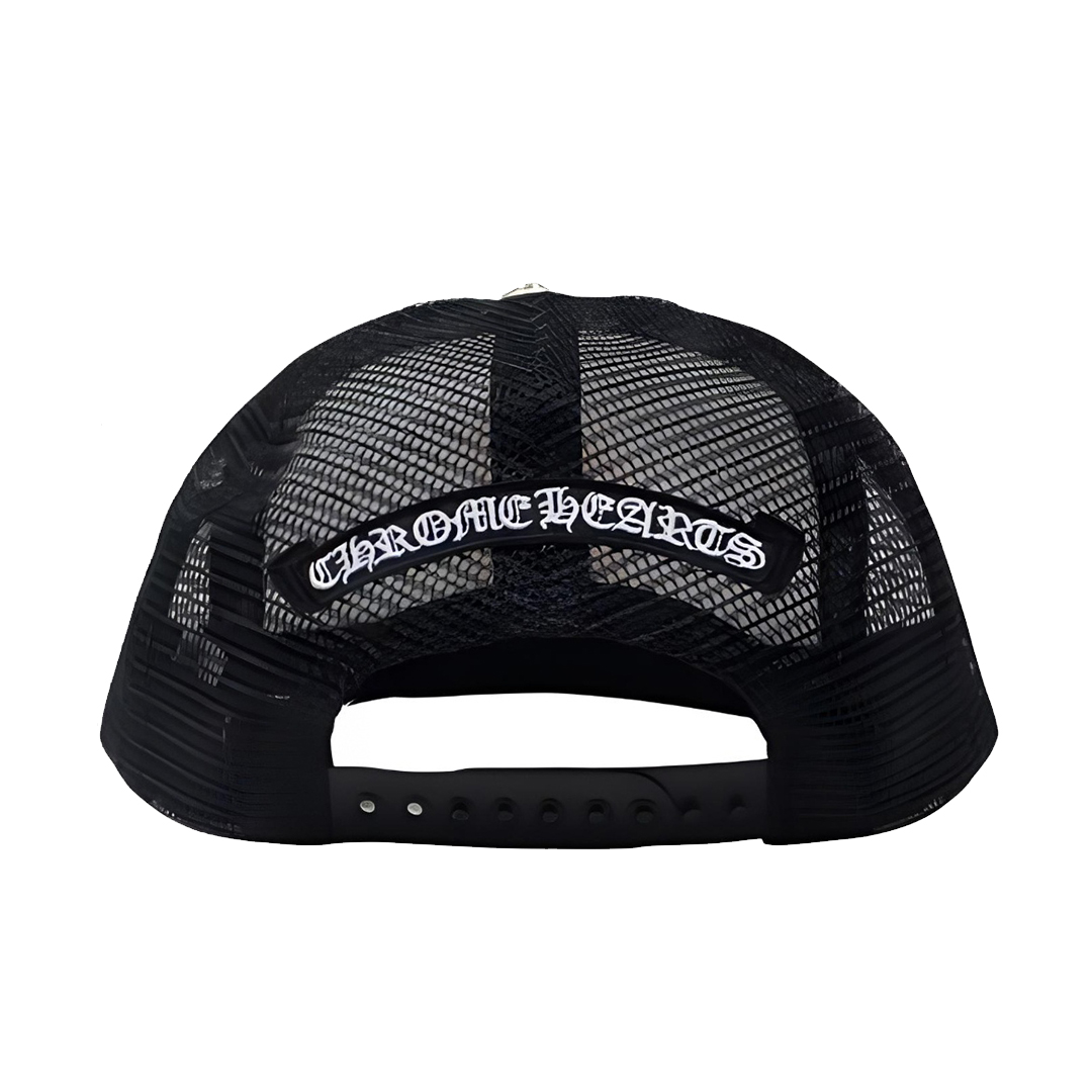 Coco Shoes Chrome Hearts Eyechart Trucker Hat Black White Red
