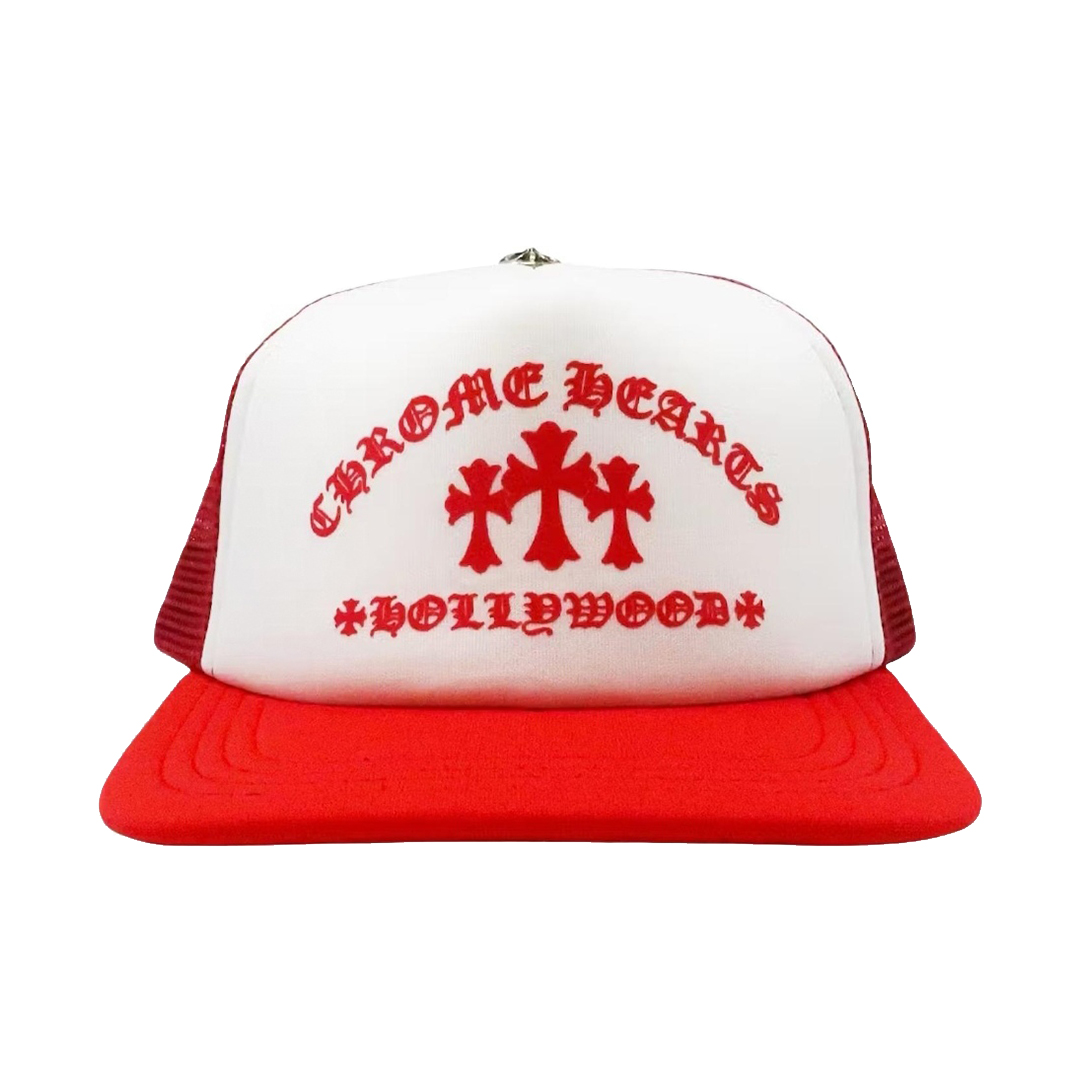 Coco Shoes Chrome Hearts King Taco Trucker Hat Red White