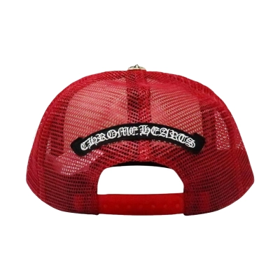 Coco Shoes Chrome Hearts King Taco Trucker Hat Red White 02