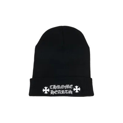 Chrome Hearts Logo Beanie Black 02