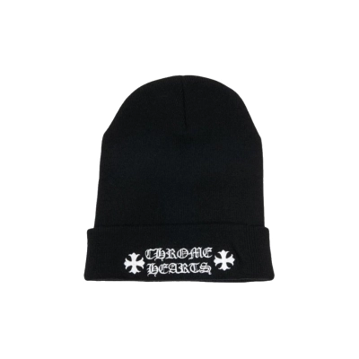 Chrome Hearts Logo Beanie Black 02