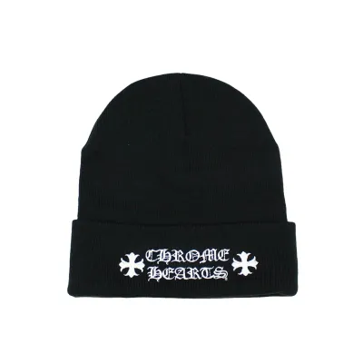 Chrome Hearts Logo Beanie Black 01