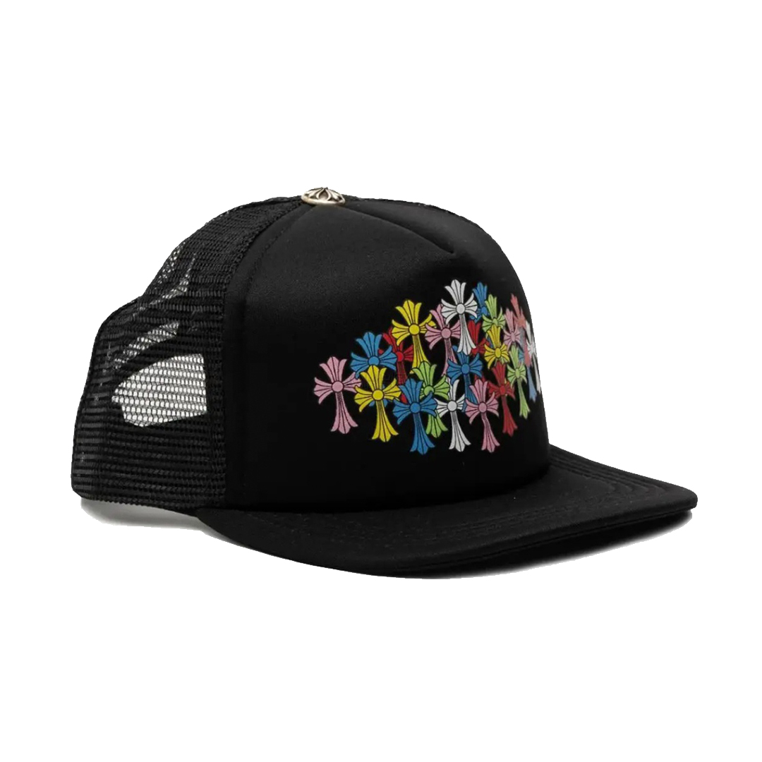 Coco Shoes Chrome Hearts Multi Color Crosses Trucker Hat Pure Black