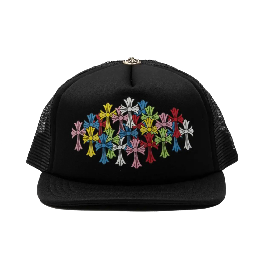 Coco Shoes Chrome Hearts Multi Color Crosses Trucker Hat Pure Black