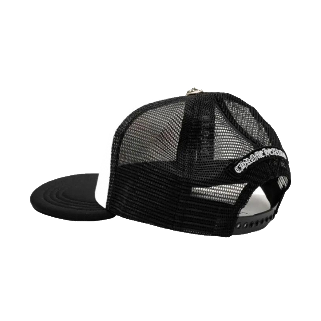 Coco Shoes Chrome Hearts Multicolor Crosses Logo Trucker Hat White Black