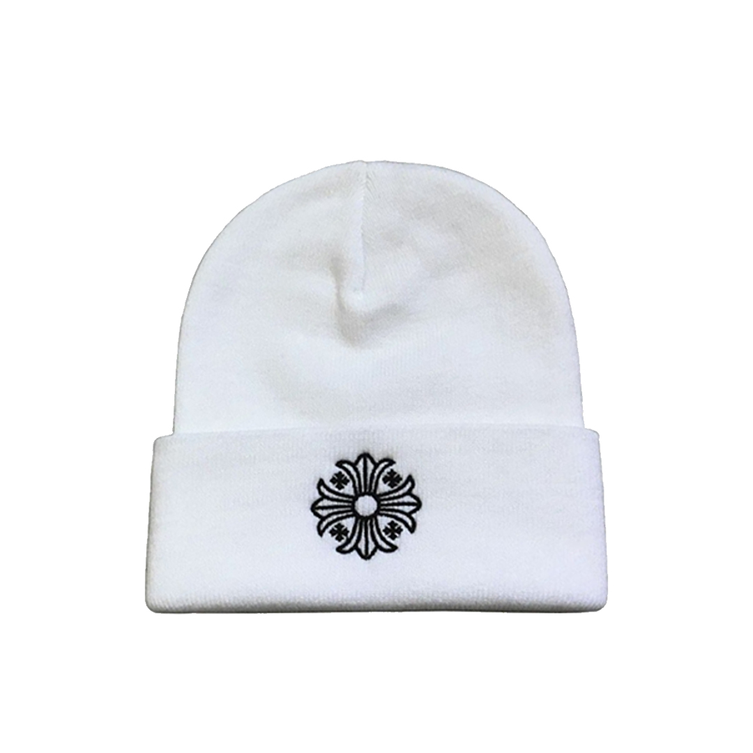 Chrome Hearts Plus Cross Beanie White