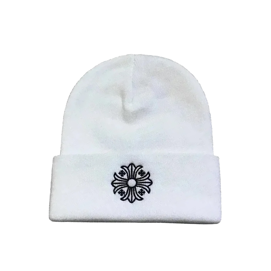 Chrome Hearts Plus Cross Beanie White