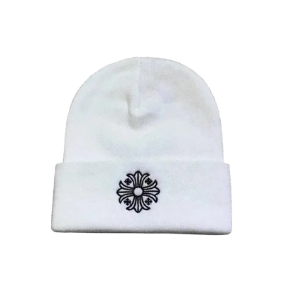 Chrome Hearts Plus Cross Beanie White 02