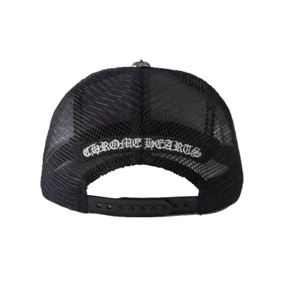 Chrome Hearts Triple Cross Black Leather Patch Black Hat 02
