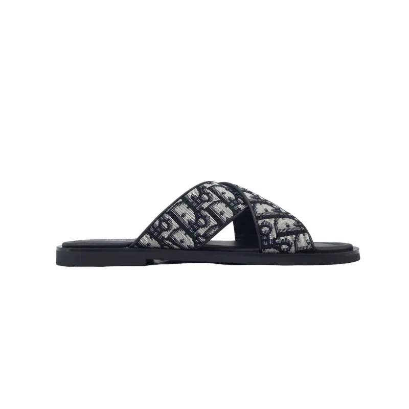 Dior Alias Sandal Beige And Black Dior Oblique Jacquard