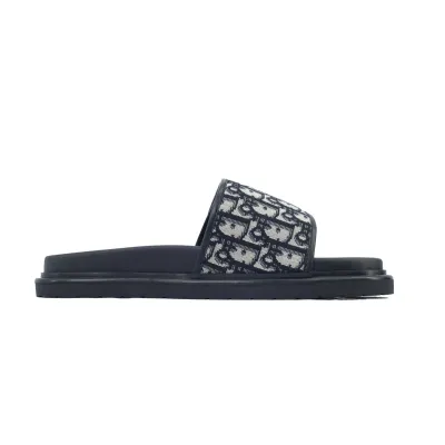 Dior Aqua Sandal Beige And Black Dior Oblique Jacquard 02