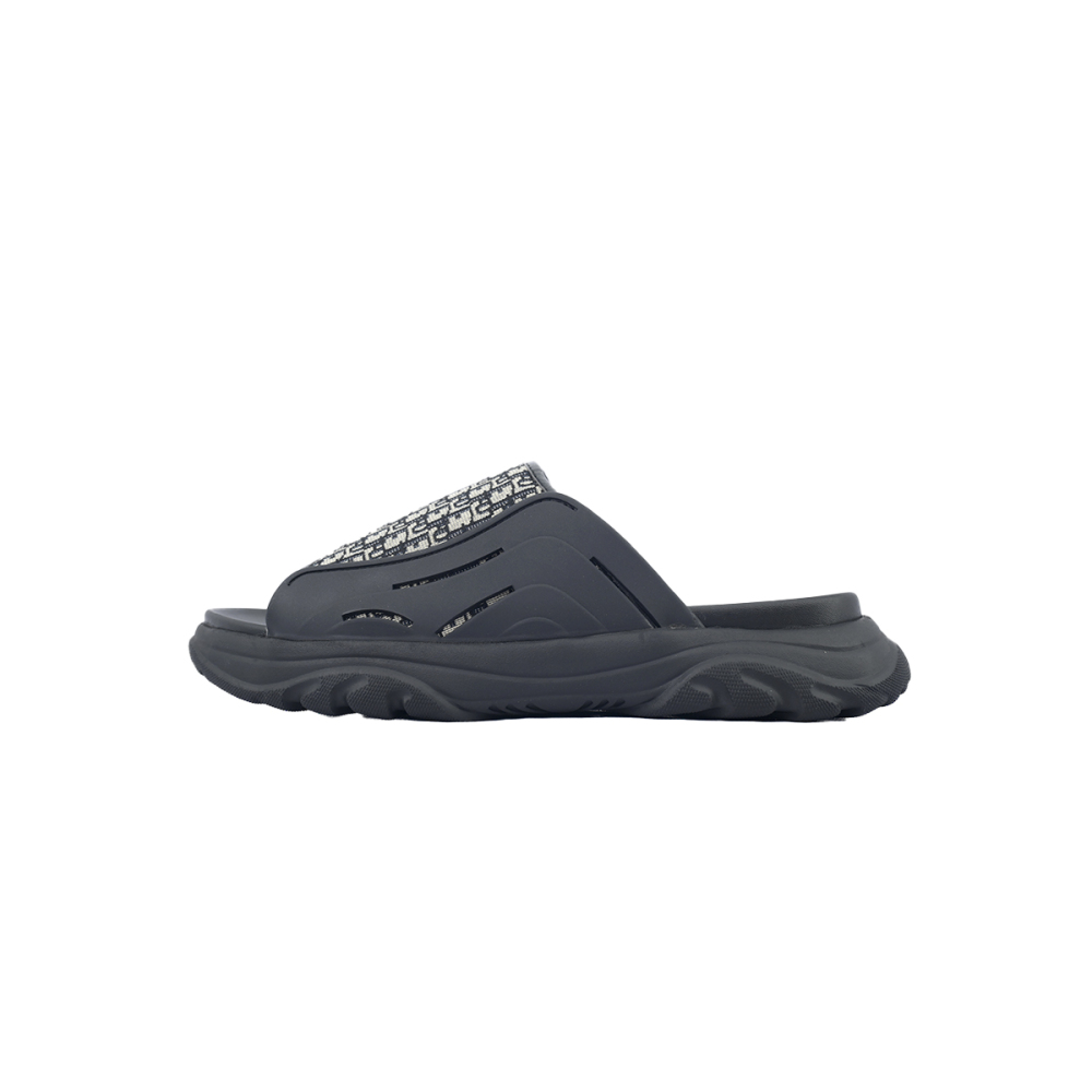 Dior Oblique Flat Sandals Mules Shoes Logo Black Beige 