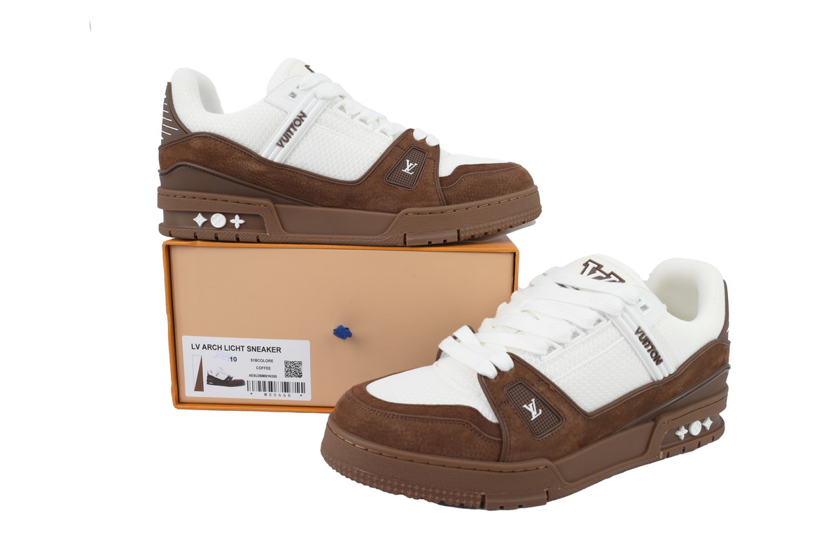 Coco Shoes Louis Vuitton Trainer White Brown 