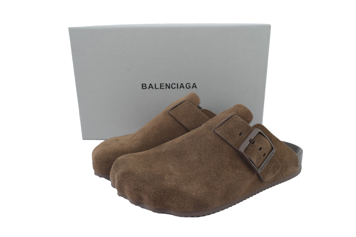 Coco Shoes Balenciaga Sunday Suede Mules Brown