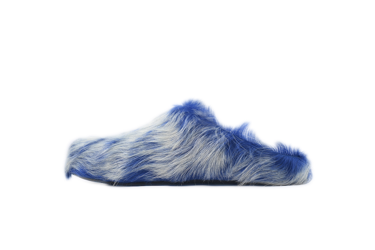 Coco Shoes Marni Long-hair Calfskin Fussbett Tie Dye White Blue