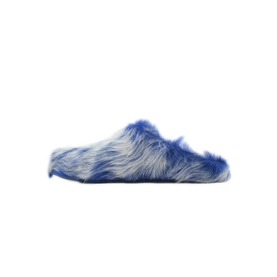 Coco Shoes Marni Long-hair Calfskin Fussbett Tie Dye White Blue 01