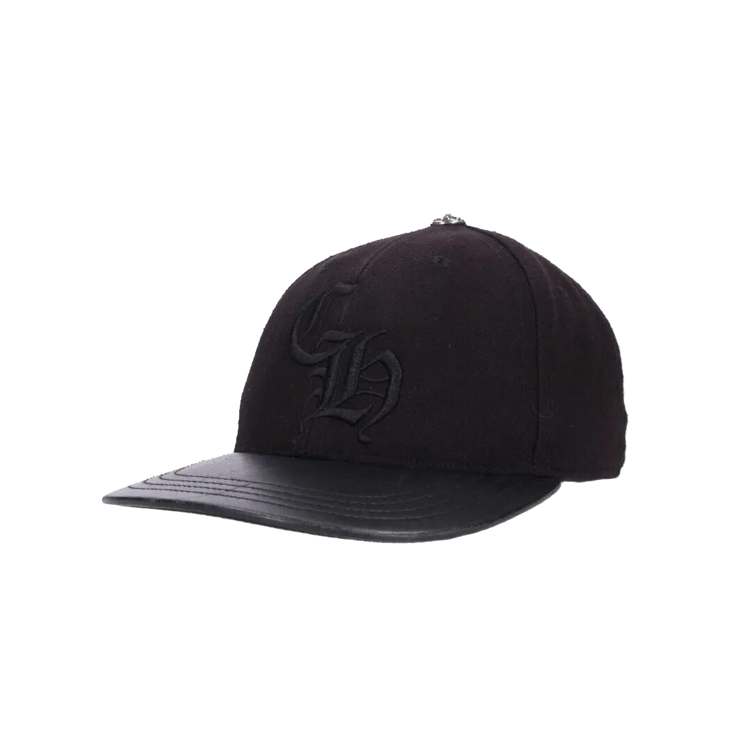 Chrome Hearts CH Cross Flat Snapback Hat Triple Black