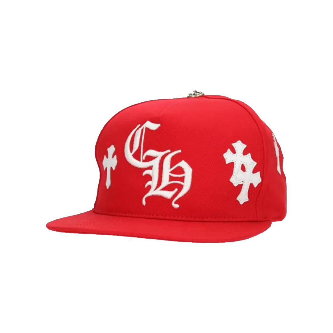Chrome Hearts Cross Patch Baseball Hat Red